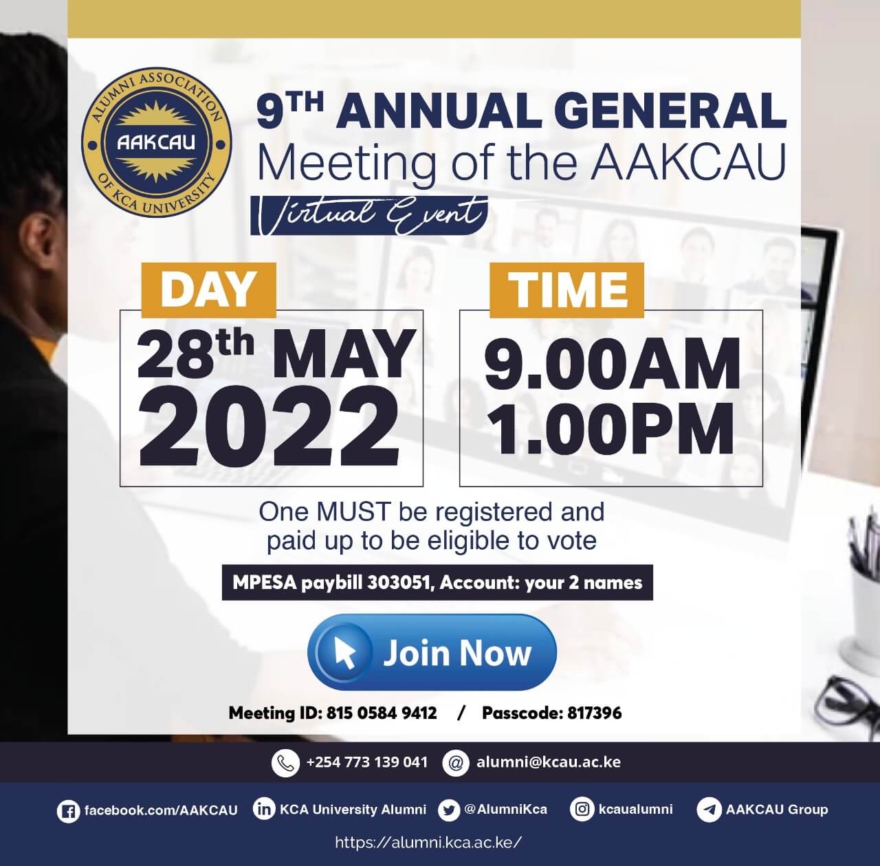 9th Annual General Meeting of the AAKCAU